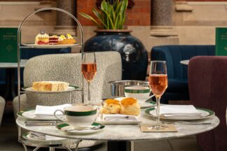 Afternoon Tea with a Bottle of Bubbly for Two at The Hansom in 5 Star St. Pancras Renaissance Hotel