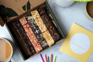 Birthday Brownie and Blondie Gift Box Delivery with Positive Bakes