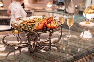 Champagne and Shellfish Platter for Two at The River Restaurant by Gordon Ramsay at The Savoy Hotel