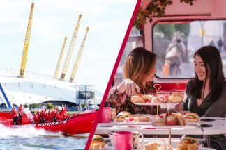 High Speed River Thames Ride and Afternoon Tea London Bus Tour for Two