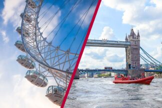 London Eye Tickets and Thames High Speed Boat Ride for Two