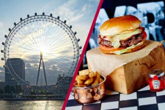 London Eye Tickets with Dinner and Fizz at Marco Pierre White's New York Italian for Two