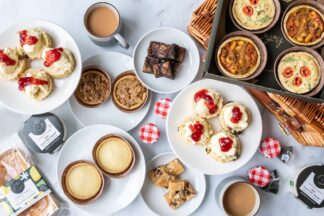Luxury Vegan Sweet and Savoury Afternoon Tea Hamper Delivery for Four with Positive Bakes