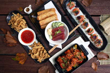 Pan-Asian Eight Dish Sharing Menu with Fizz for Two at interactive Inamo