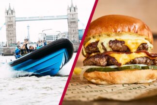 Thames Jet Speedboat Ride with Meal for Two at Honest Burgers Southbank