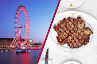 Three Course Meal at Marco Pierre White London Steakhouse Co with a Visit to the London Eye for Two