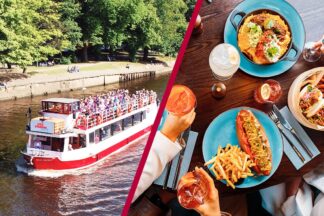 York Sightseeing River Cruise for Two with One Course Meal with Prosecco at Manahatta