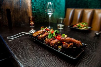 Twelve Plate Thai Signature Dinner with Champagne for Two at Crazy Bear